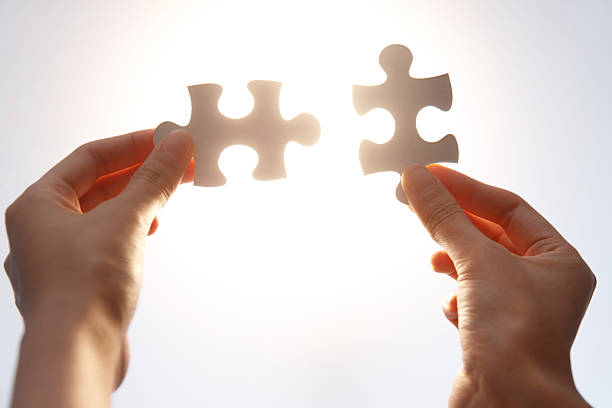 istock Hands Holding Puzzle Pieces Together - Teamwork and Connection 2248626364