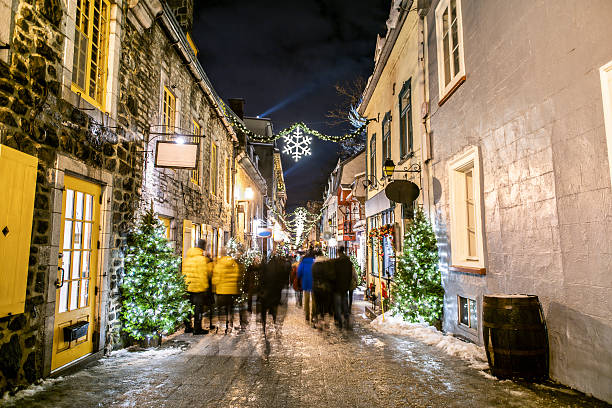 istock Petit-Champlain at Lower Old Town at night on christmas event 2248626543