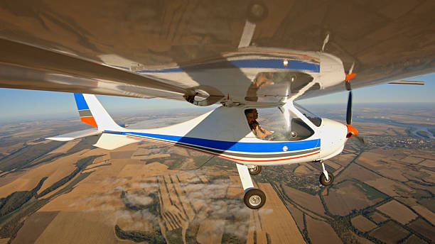 istock Epic Flight On Personal Airplane With Golden Sunlight 2248626806