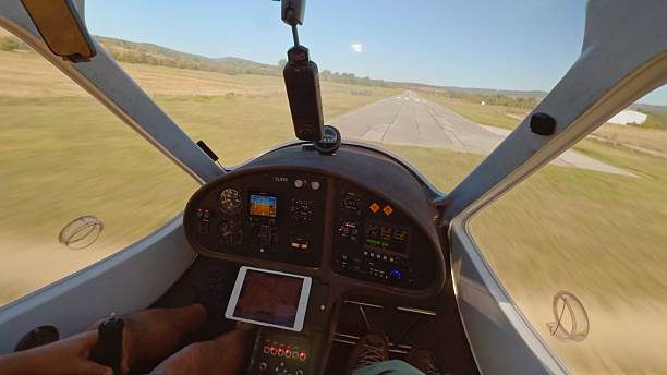 istock POV, Pilots Smoothly Landing Private Airplane At Sunrise 2248626808