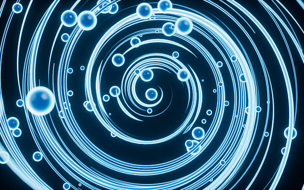 istock Abstract spline curves and spheres background, 3d rendering. 2248637286
