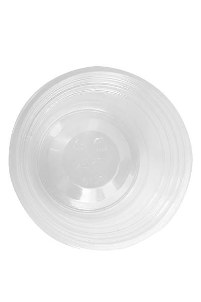 istock Clear plastic dipping sauce cups stacked on a white background 2248638599