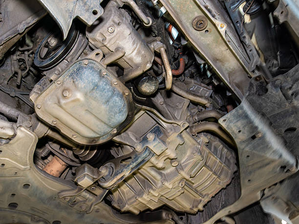 istock Automotive underbody engine inspection during seasonal maintenance 2248641568