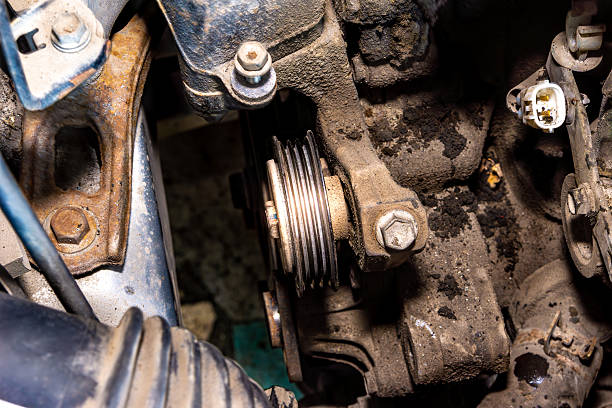 istock Accessory belt tensioner, the belt has already been removed. 2248641679