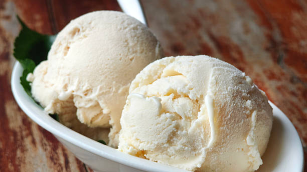 istock Ball of vanilla ice cream. 2248642639