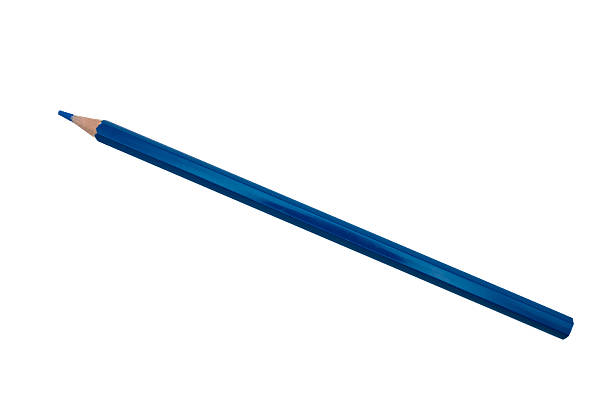 istock Blue and orange pencils isolated on white 2248654643