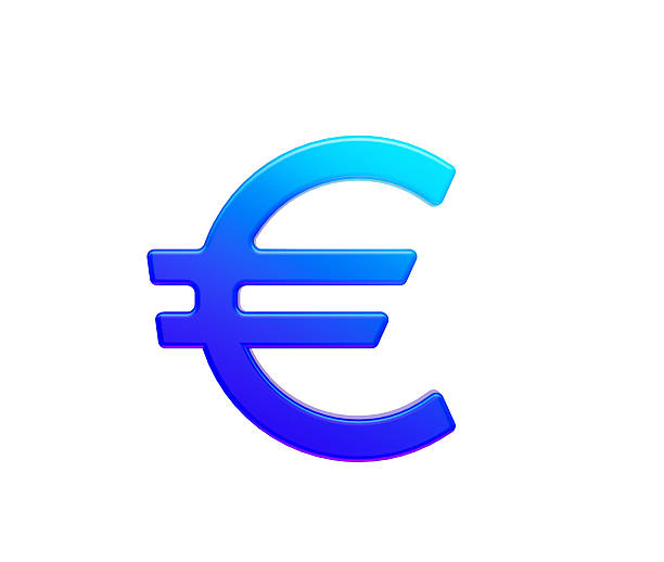 Euro stablecoin currency business and digital money symbol with natural shadow. Cyber technology icon abstract concept 3d illustration light and shade object.