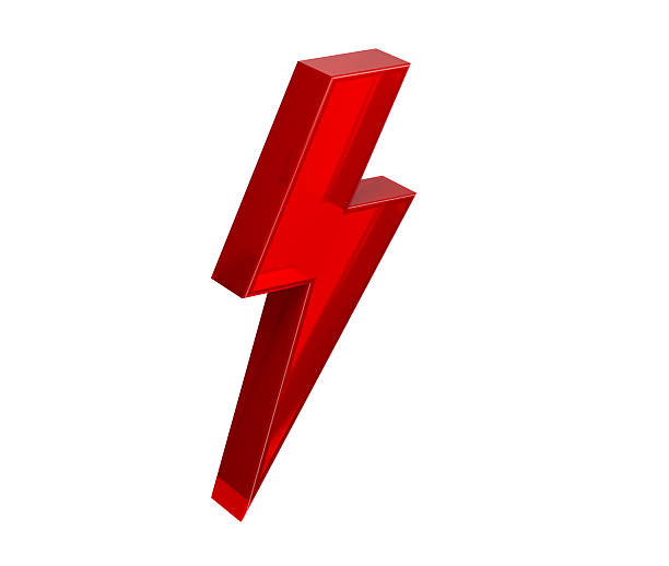 istock A vibrant red 3D lightning bolt icon with a sleek, modern and electrifying look. 3d illustration 2248659514