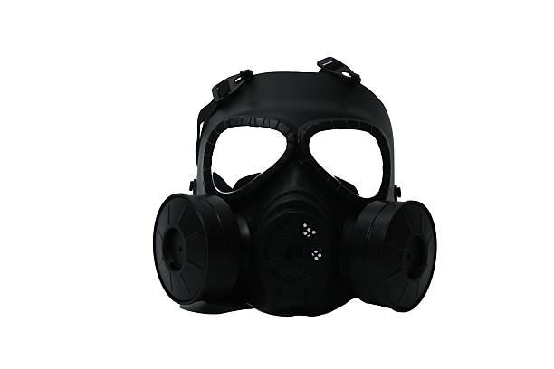 istock black gas mask on a white background. 2248660102