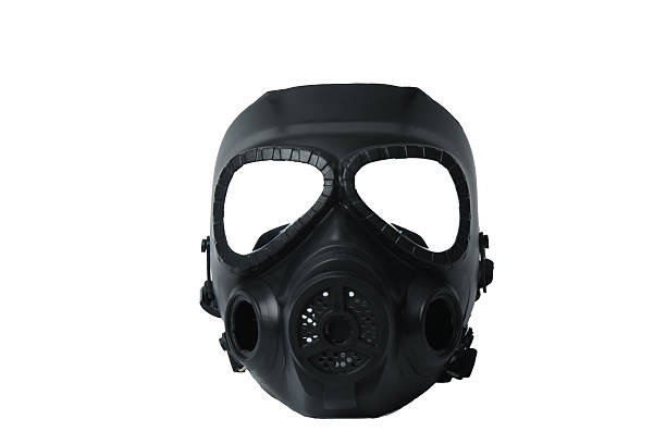 istock black gas mask on a white background. 2248660167