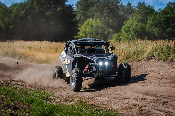 istock ATV, UTV, buggy, rally riding in dusty track. Amateur competitions 2248663986