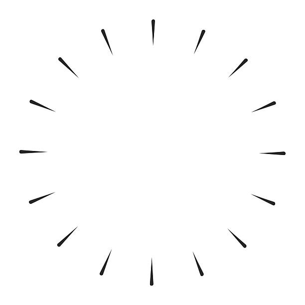Radial light beams vector icon, halo effect on white background
