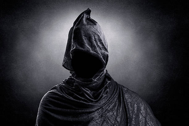 istock Portrait of a scary ghost over dark misty background 2248667819