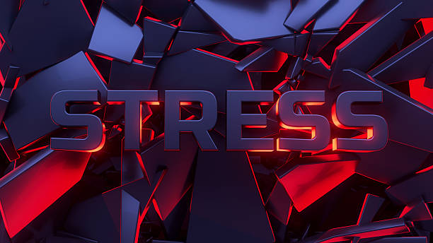 3D text and word stress footage background, explosion power design