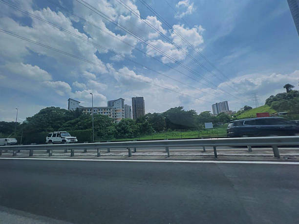 istock Photo of cloudy sky over road 2248678872