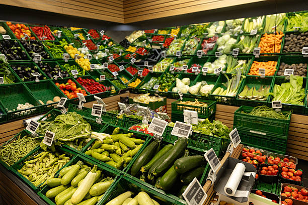 istock Product choice inside an empty grocery store supermarket 2248680743