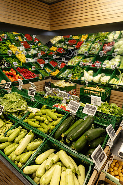istock Product choice inside an empty grocery store supermarket 2248680787