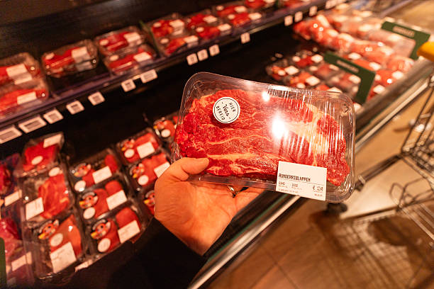 istock Product choice inside an empty grocery store supermarket 2248680930