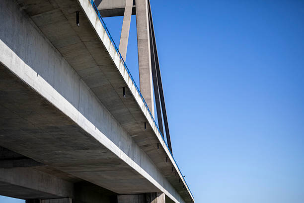 N323 road bridge over the river Waal in the Netherlands