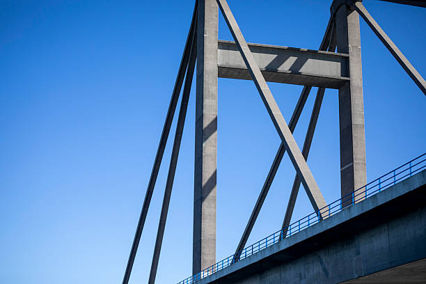istock Close-up of a modern road bridge with a clear blue sky 2248682599