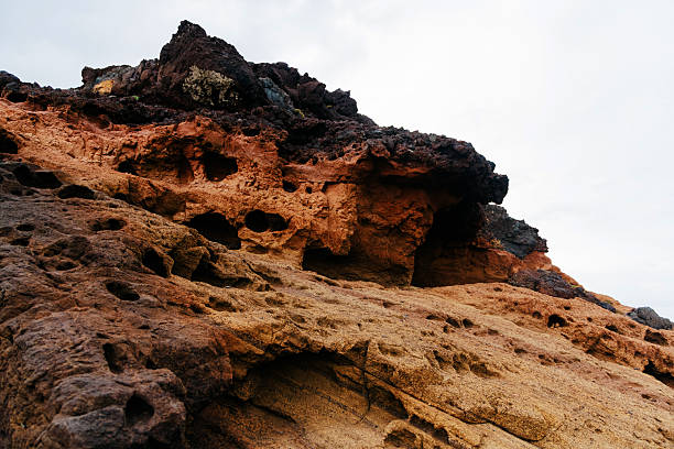 Rocky terrain with layered geological formations showcasing vibrant colors and textures, illustrating the beauty of natural landscapes and geological diversity