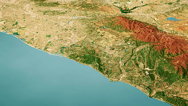 istock Orange County CA Satellite Landscape View 3D Render Color 2248689915