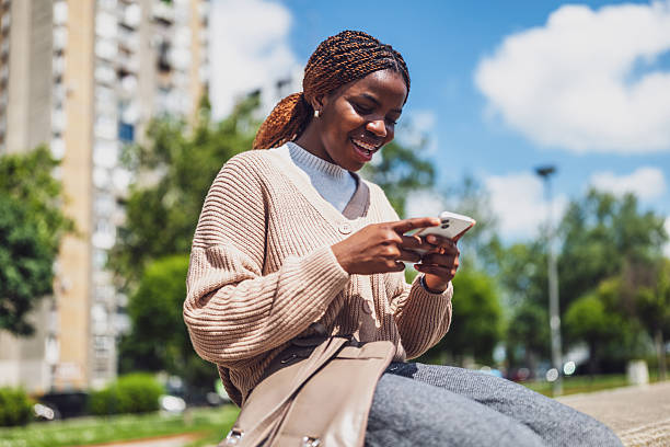 istock Black woman on sunny day 2248697478