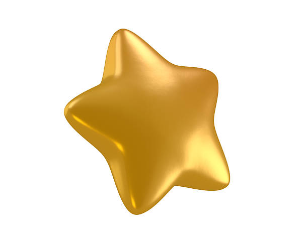 istock 3D Golden Glossy Star on white background 2248698299