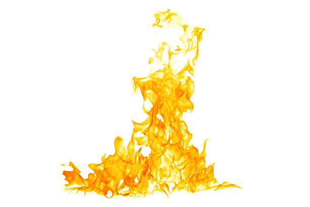 istock Realistic orange fire flames isolated on white background, showing dynamic burning motion and heat energy, ideal for graphic design, advertising, visual effects, and emergency safety concepts 2248699001