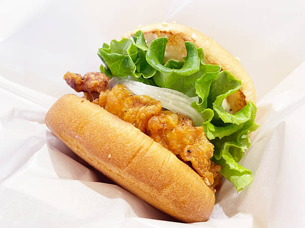 istock Salted Lemon Flavored Fried Chicken Burger 2248700120