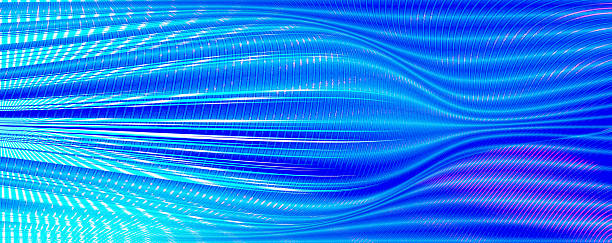istock Vibrant abstract background featuring a dynamic flow of brilliant blue and cyan light waves, creating a modern, high-tech, digital texture and water-like ripple effect. 2248704231