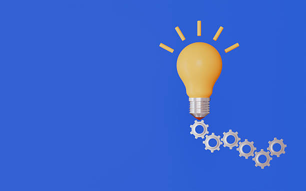 istock Light bulb and gears, invention innovative solution, Brainstorming ideas 3d illustration 2248704249