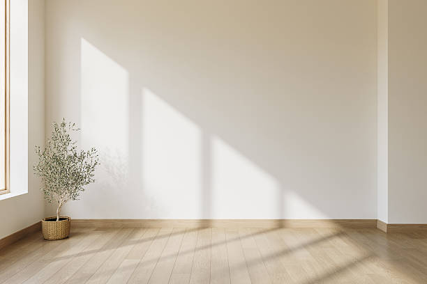 istock Modern minimal interior living room with white wall and wooden floor .3d rendering 2248706776