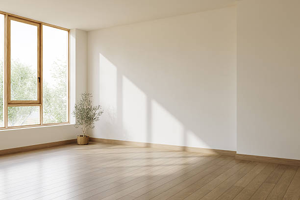 istock Modern interior living room ,empty room ,wood floor and white wall .3d rendering 2248706779