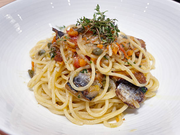 istock Spaghetti with Sardines and Peperoncino 2248707181