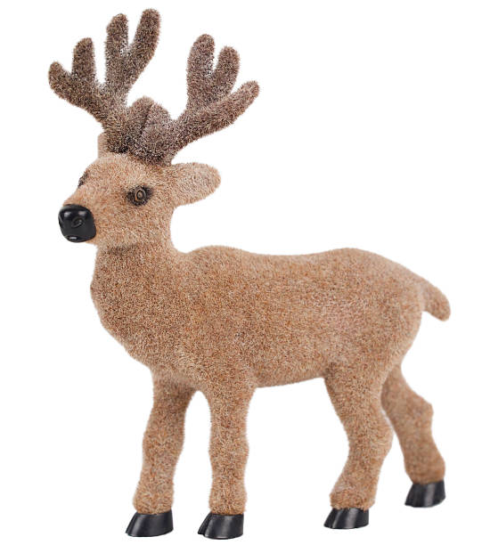 istock Reindeer figurine with antlers isolated on white 2248707186