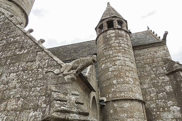 Catholic Church at the village of Pleyben in rural Brittany, France.