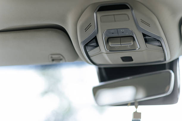 istock Close-Up Of Car Interior Overhead Console With Light And Mirror Controls 2248714267