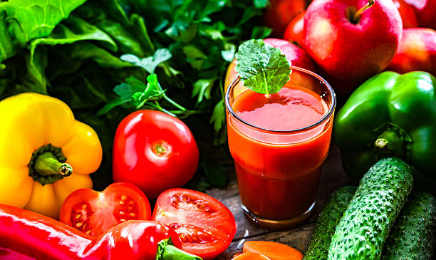 istock Glass with fresh vegetable juice. Detox diet 2248721794