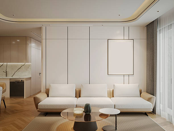 istock 3d render of living room and dining space 2248729402