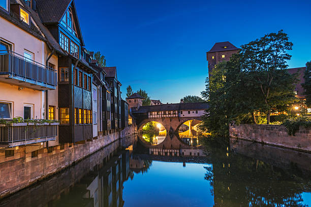 istock Night Scene Over Historic Nuremberg Canal Bridge 2248734266