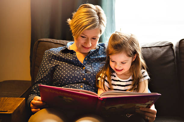 istock A mother teaching daughter holding book sitting on sofa 2248751536