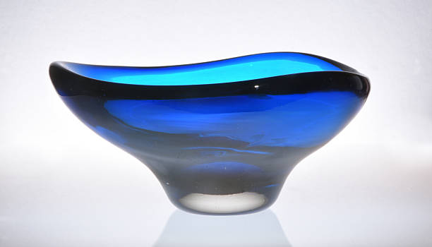 istock Blue Art glass dish white background 2248761814