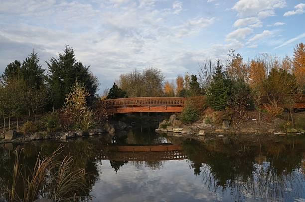 Bridge And Lake in Tsaritsyno Park In Moscow, Russia