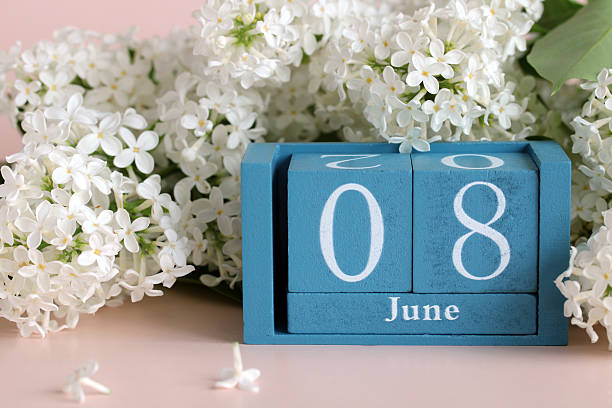 istock June eight date on calendar with white lilac flowers 2248766348