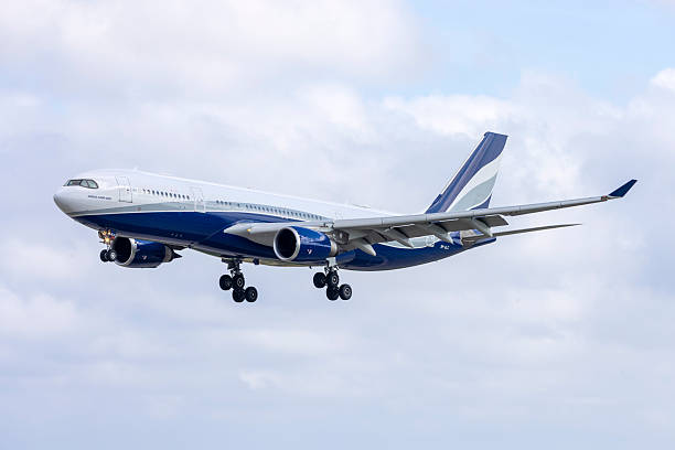 Luqa, Malta - November 2, 2025: HiFly Malta Airbus A330-202 (REG: 9H-ALC) on finals runway 31.