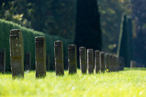 Cologne, Germany, October 1, 2025: Ehrenfriedhof World War military cemetery in Cologne
