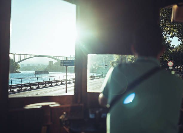 istock View of Porto Riverside From Inside a Tram at Sunset 2248784855