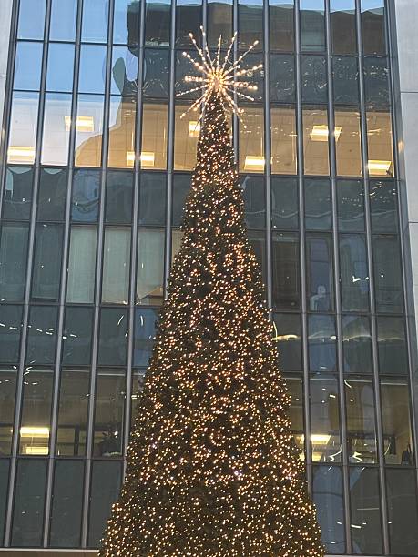 istock Christmas tree in the business district. 2248786876