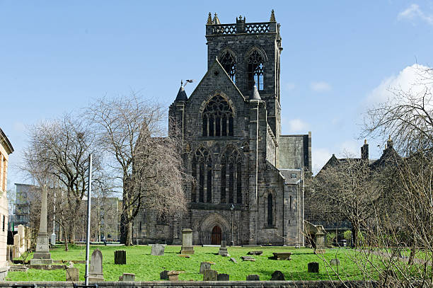 Paisley Abbey during summer under blue sky UK